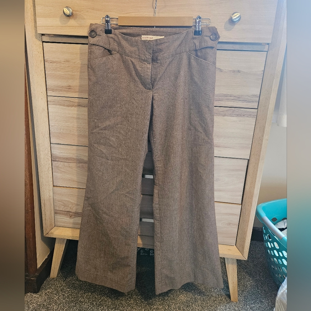 Brown Classic Straight Leg Trousers